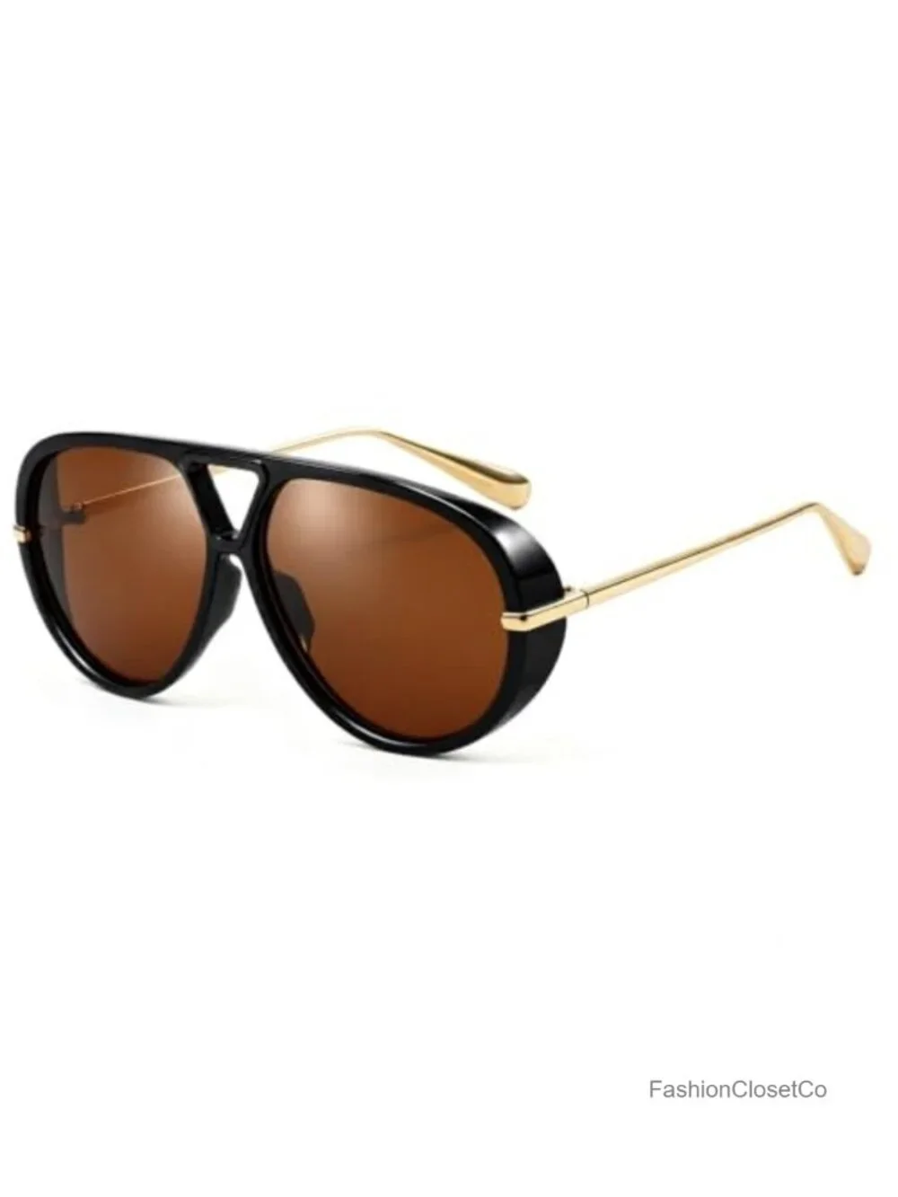 Oversized Aviator Sunglasses Retro Shield UV400 Protection Vintage